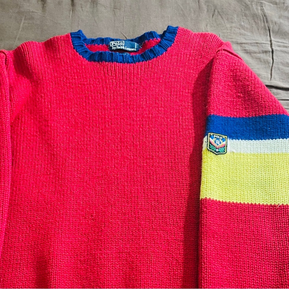 Polo uni crest knit wool polo knit from the 80’s ❌❌SOLD❌❌